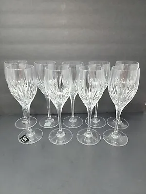 Set Of 9 Mikasa Crystal Arctic Lights Water Drinking Goblets Glasses • $279.99