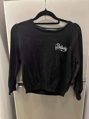 Wheels & Dollbaby Black Knit Sweater With 3/4 Sleeves - Size 8 (s) • $25