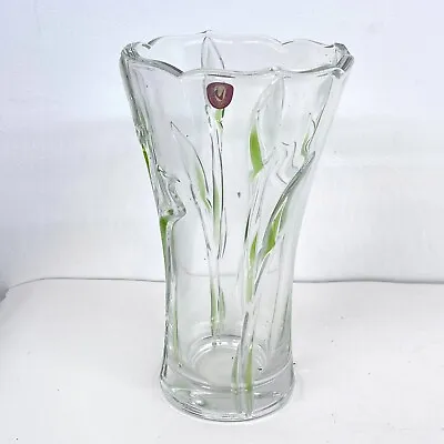 Vintage Original Waltherglas Designer Glass Flower Vase 9.5 Inches Walther Glass • £29.99