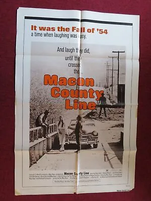 Macon County Line Folded Us One Sheet Poster Alan Vint Cheryl Waters 1974 • $20.07