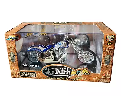 Jada Toys Von Dutch Dragnut Kustom Cycles 1/10 Diecast Motorcycle With Display • $33.99