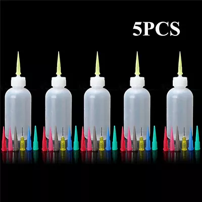 £6.81 • Buy Jam Painting Squeeze Bottles Plastic Nozzles Tattoo Ketchup Dispenser  1/5pcs*