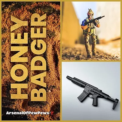 Honey Badger V1 1:12 Scale 3D Printed Action Figure Accessory • $6