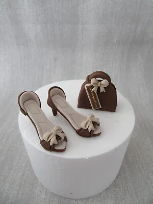 Edible Handmade Mini Shoes Bag Cake Topper  Fondant Sugar Cupcake Decoration • £16.99
