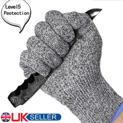 Cut Gloves Safety Stab Resistant Wire Metal Mesh Butcher Cut-Resistant Tactical • £5.88