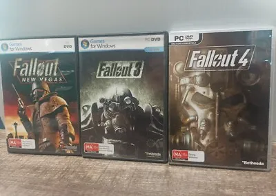 PC Games - Fallout 3 - Fallout 4 - Fallout New Vegas - All Complete With Manuals • $28