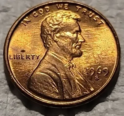1969 S Lincoln Memorial Cent Penny With Doubling Obw Roll Fresh #64 • $45