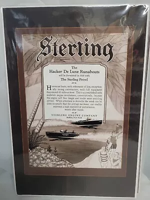 VINTAGE ANTIQUE ERA Sterling Hacker Deluxe Runabout Boat ART PRINT 13 X 19 • $39.99