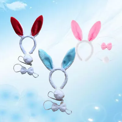 Bunny Costume Rabbit Ear Tail Gift Performance Costume Bunny Tail Fancy Dress Up • £14.29