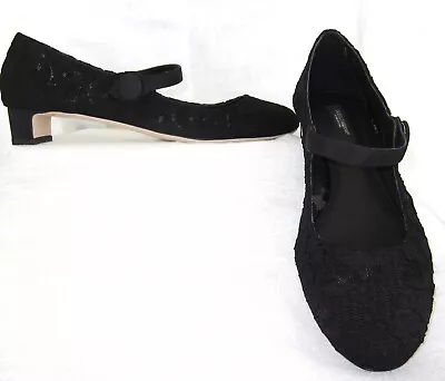 Dolce & Gabbana Black Mary Jane Pump Shoes Low Heel Size 39 NEW • £150.42