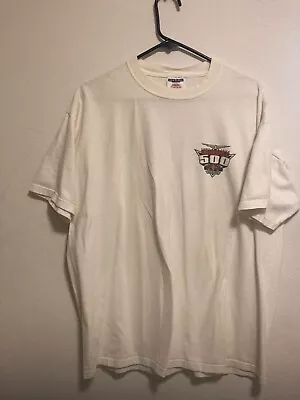 1999 Indianapolis Indy 500 Men's White T-shirt Size Large 20 X27.5  Emblem Back • $24.99