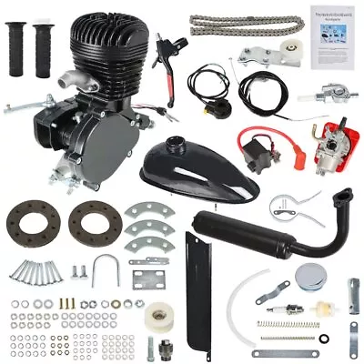 100cc Bicycle Motor Kit Bike Motorized 2-Stroke Petrol Gas Engine Set Black US • $115.08