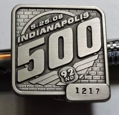 $28 • Buy Indy 500 Silver Pit Badge 2008