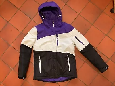 Ladies CAMPRI White & Purple (Ski) Padded Jacket Anorak Size 8 • £8.99