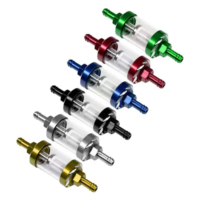 $6.59 • Buy Colorful Universal Reusable Washable 5/16  8mm Inline Gas Fuel Filter Motorcycle