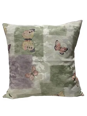 Vintage Butterfly  Fabric Pillow Cover Decorative Pillow Sham Country Ho 17x17 • $15.99