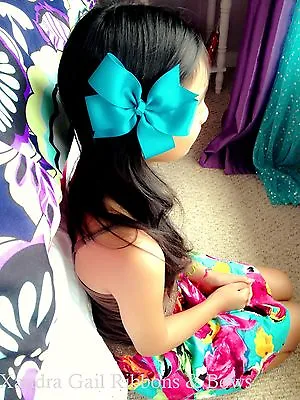 $15.99 • Buy 10-6  Large Hair Bows Boutique Girls Baby Toddler Grosgrain Ribbon Alligatorclip