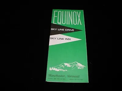 Old Vintage Travel Brochure Of EQUINOX SKY LINE DRIVE SKY LINE INN Manchester VT • $2.49