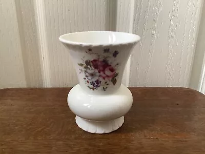 Vintage Coalport Shrewsbury English Bone China White Pink Floral Vase • £4.99