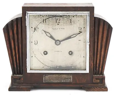 Mantel Clock By Mappin & Webb 1930s Presentation Plaque • $151.59