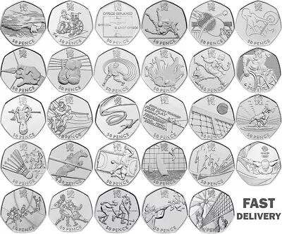 50p Coins UK Rare Fifty Pences Circulated Olympics Coins 50 Pence Coin • £3.99