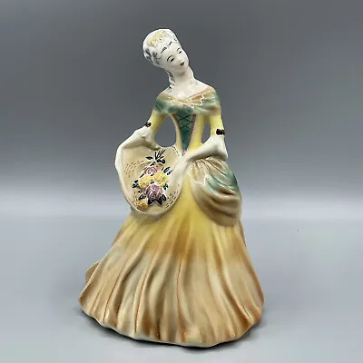 $39.99 • Buy Vintage Goldscheider Everlast Victorian Rococo Lady Figurine Flower Basket 801