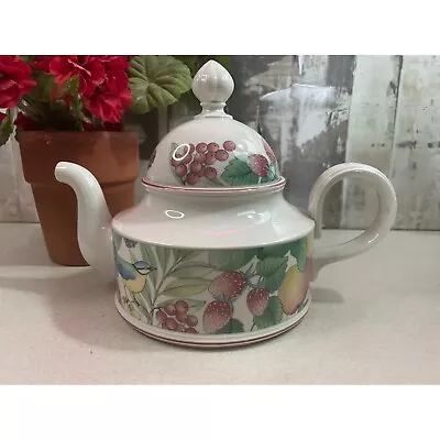 Villeroy & Boch Porcelain Catalina Teapot Floral Bird Butterfly Retired • $42