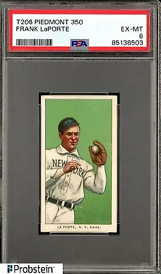 T206 Frank LaPorte New York Piedmont 350 Subjects PSA 6 EX-MT • $386