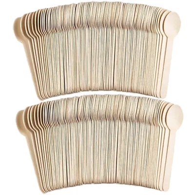 1000PCS Mini Wooden Spoons Disposable Wood Taster Spoons Biodegradable 4  BULK • $29.99