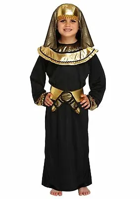 £11.99 • Buy Boys Black Egyptian Pharaoh Costume Fancy Dress King Outfit Kids Book Week
