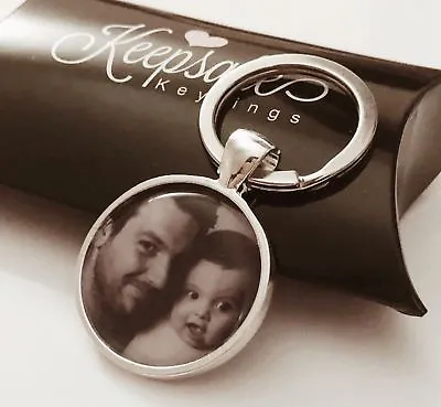 Personalised Custom Any Photo Keyring Chain Valentines Day Present Gift Box • £4.35