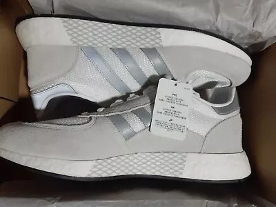 Adidas Marathon Tech White/Silver Metallic Mesh Shoes 12.5 UK 13 US Free Ship! • $148.88