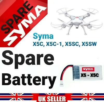 3.7V Battery For Syma X5C X5C-1 X5SC X5SW Drone Quadcopter - UK Stock • £6.99