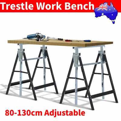 $74.15 • Buy Stanley Twin Pack Fold Up Saw Horse Pair DIY Hand Tools Work Benches Trestles