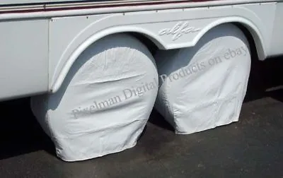 40  - 42  Tire Diameter ADCO 4 TIRE Wheel COVERS Bus Motorhome RV 22.5  White • $103.99