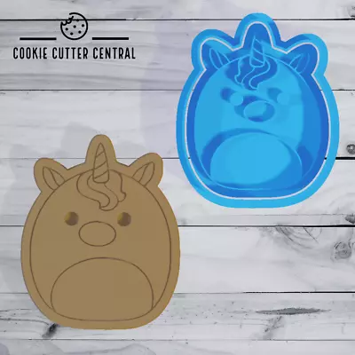 Unicorn Squishmallow Cookie Cutter And Embosser - 8.3cm X 6.8cm • $8.50