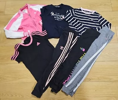 9-10 Years Girls Bundle North Face Adidas Abercrombie Tops Leggings (P) • £27.99