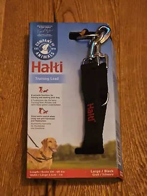 HALTI Training Lead Size Large Black 2m Professional Dog Lead To Stop Pulling • £0.99