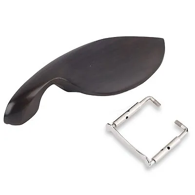 Ebony Wood Violin Chin Rest With Standard Bracket For 4/4 Size Music Instrum HPT • $8.93