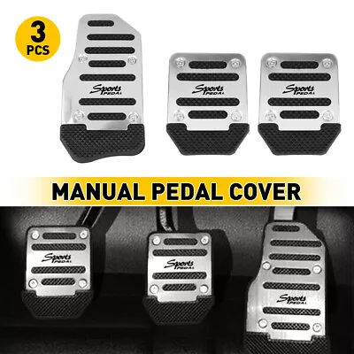 3PCS Manual Car Non Slip Sport Accelerator Brake Clutch Pedal Brake Pad Covers • $10.99