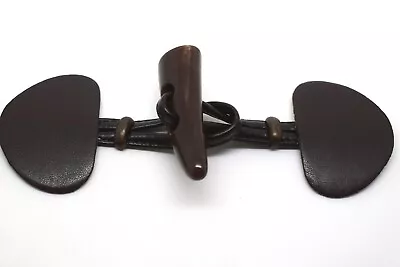 £3.30 • Buy 1 Brown Sewing Jacket Duffle Coat Closure Toggle Button-100%made In Italy (m09)