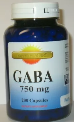 GABA 750mg 200 Capsules High Potency Freshest! Made USA/FDA Facility • $14.95