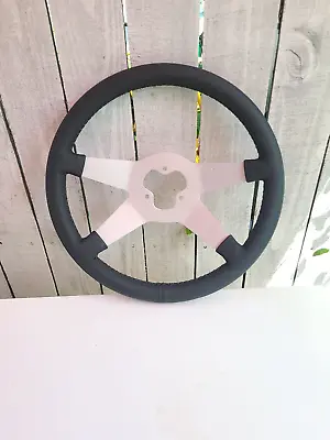 VIP  14.5   4-Spoke  Steering Wheel Dark Gray  Leather Grip - 3 Hole • $30