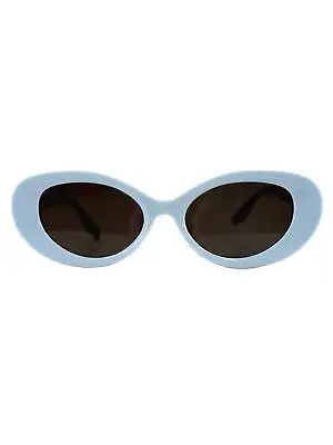 1960s Retro Mod Baby Blue Oval Sunglasses • £17.99