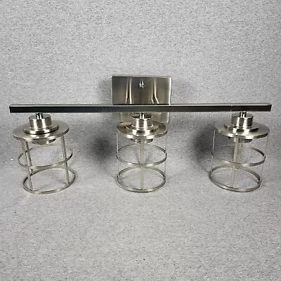 Allen + Roth Kenross Nickel Traditional Vanity Light Bar 3 Light  • $20