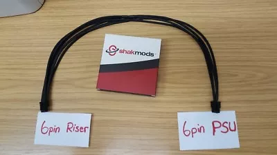 £14.99 • Buy 6pin Pci-E Riser Card Cable 60cm To 6 Pin Power Supply PSU Corsair EVGA Seasonic
