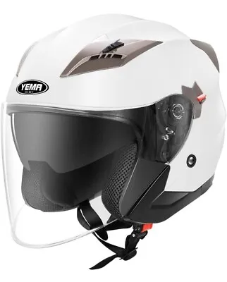 YEMA Helmet Motorcycle Open Face Helmet YM-627 Moped Scooter DOT 3/4 Half Helmet • $64.99