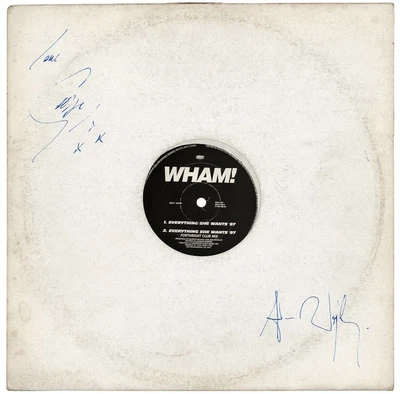 £595 • Buy Hand Signed Vinyl Album WHAM ! GEORGE MICHAEL & Andrew Ridgley VERY  RARE + COA