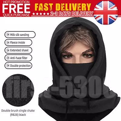 Balaclava Full Face Mask Men Womens Cycling Ski Lycra Warm Neck Motor Bike UK • £8.90