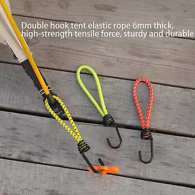 Short Bungee Cords With Hook Mini Bungee Strap Small Bungee Apply To Campi... • $7.42
